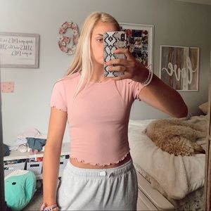 SUPER CUTE PINK CROP TOP